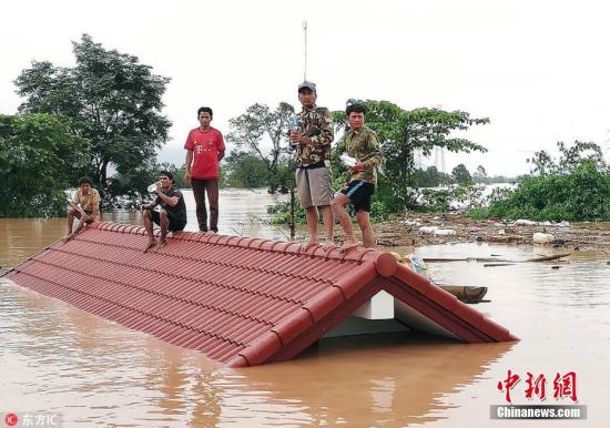 老挝水电站大坝坍塌数百人失踪 总理赴现场监督救援