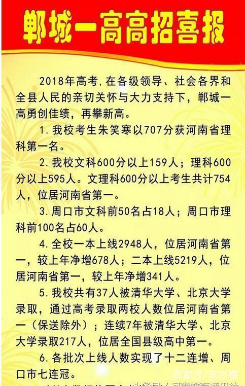 今年郸城一高的高考成绩单一公布,就让很多人觉得不可思议:其中,37名