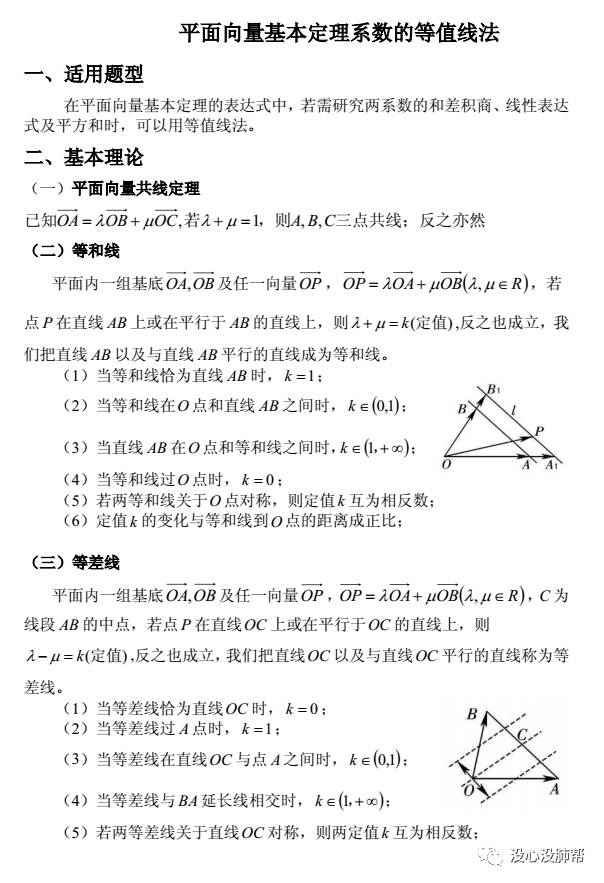 《等值线法解一类向量题》