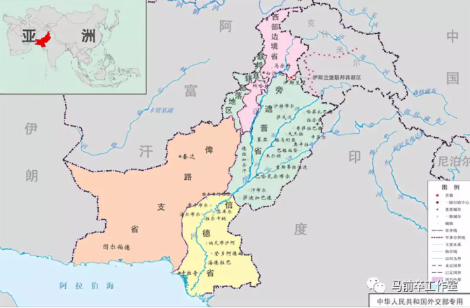 而这些省也与巴基斯坦民族分布直接联系:旁遮普,信德,俾路支,克什米尔