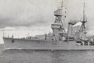 1934年 民国海军的宁海号轻巡洋舰