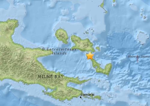 巴布亚新几内亚东部发生5.4级地震 震源深10公里
