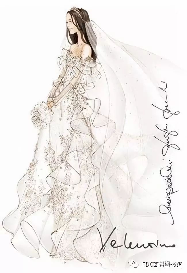 时装画中的婚纱礼服