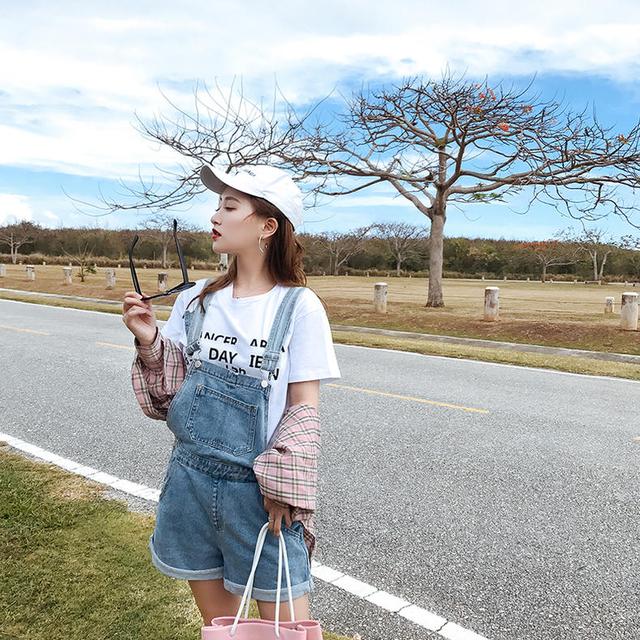 夏日百搭,少女感减龄背带裤