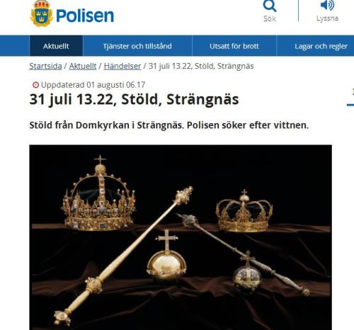 瑞典警方网站截图。