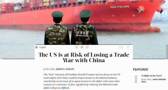 斯蒂格利茨：贸易战美国一定输，但特朗普可能赢