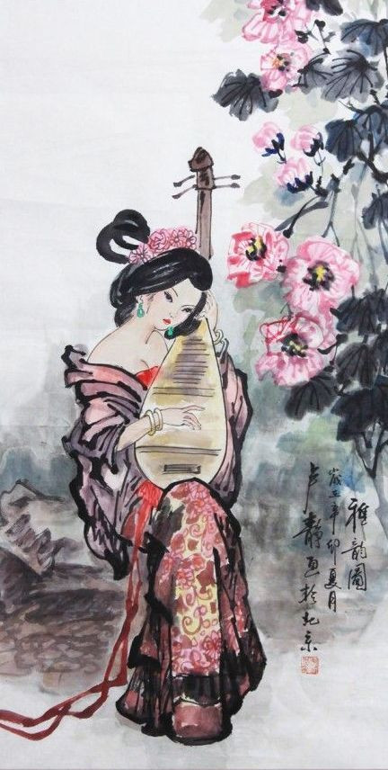 中国女画家卢静工笔画『清新·秀雅』欣赏