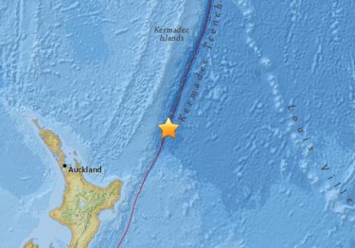 新西兰克马德克群岛附近发生5.5级地震