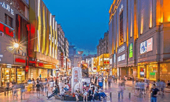 步行街 街道 街景 商业街 544_325 gif 动态图 动图