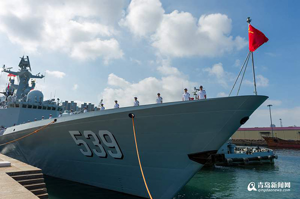 第三十批护航编队从青岛起航，赴亚丁湾执行护航任务