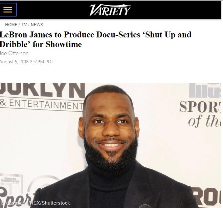 [湖人国度]詹姆斯将出品''闭上嘴巴,好好打球''纪