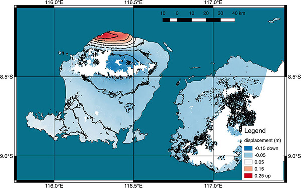 NASA：印尼龙目岛连续地震导致西北海岸抬高25厘米