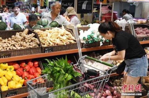 资料图:市民在一家大型超市内购物。中新社记者 刘可耕 摄 资料图:市民在一家大型超市内购物。中新社记者 刘可耕 摄