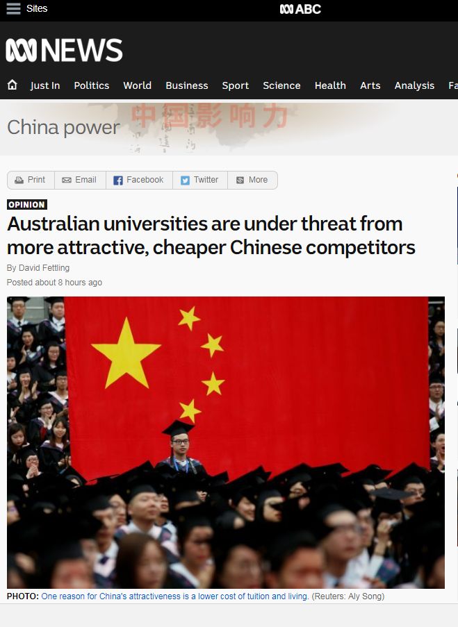 “在华留学就能像中国一样觉醒”，澳媒：金饭碗要丢！