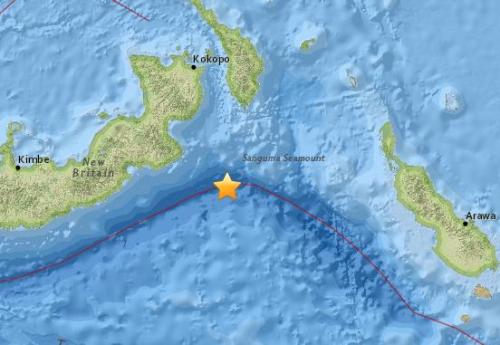 巴布亚新几内亚以东海域5.1级地震 震源深10公里