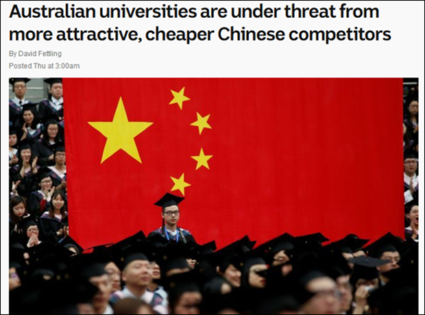 越来越多留学生选择中国 澳媒：澳大学面临中国对手的威胁