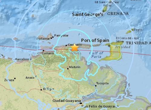 委内瑞拉北部发生5.8级地震 震源深度97.5公里