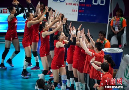 亚运会中国女排迎两连胜 面对韩国做好艰苦战准备