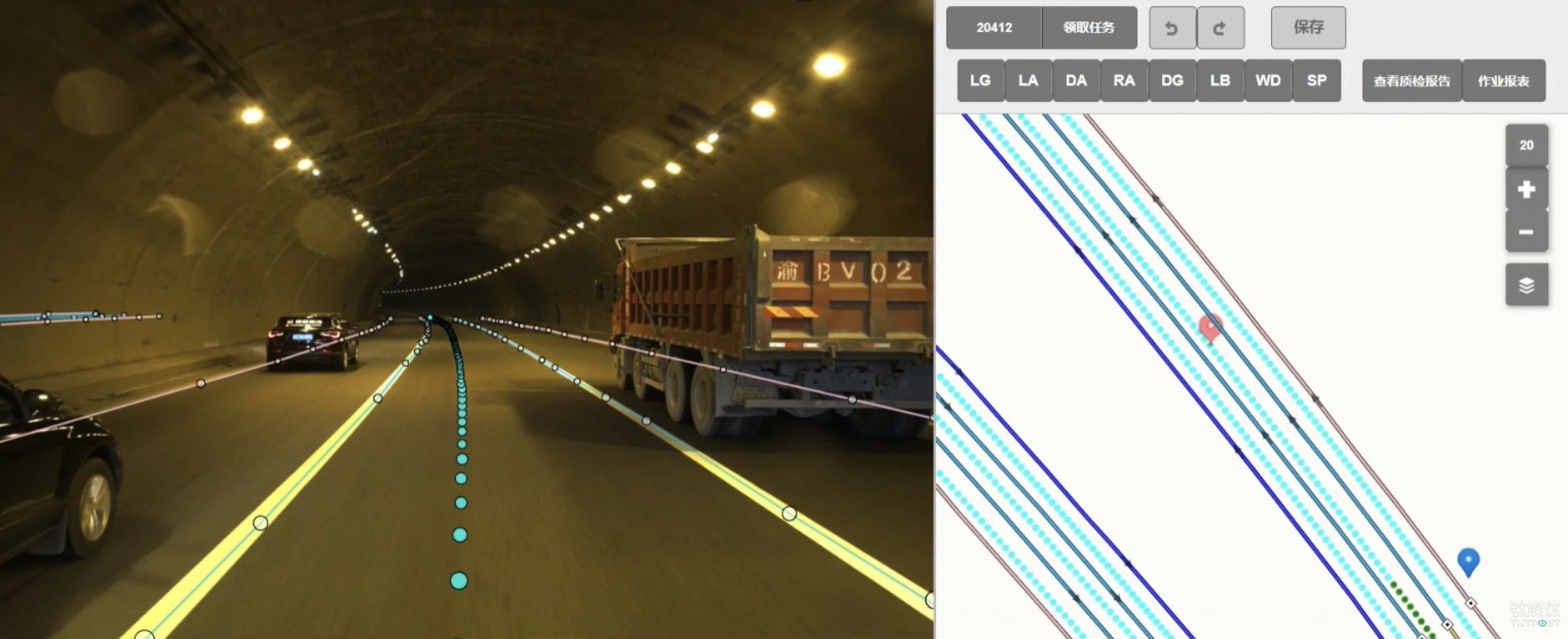 隧道地图绘制并比对数据