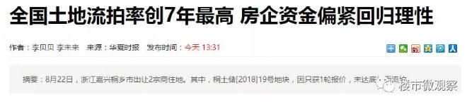 土地流拍创7年新高,调控要松绑了?
