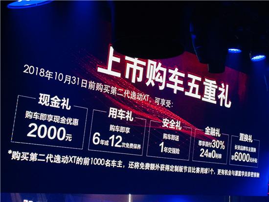 从此有了中国品牌时尚领潮掀背车 第二代逸动XT上市售7.79万元起