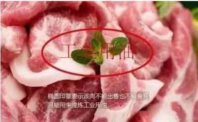 猪肉上形状盖章有讲究如果买到盖章是x叶片的赶紧平菇面的有大有小图片