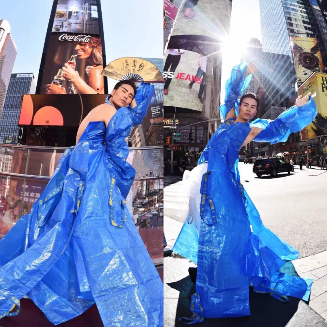 国际大刊Vogue发了一位穿着长裙的中国男人,