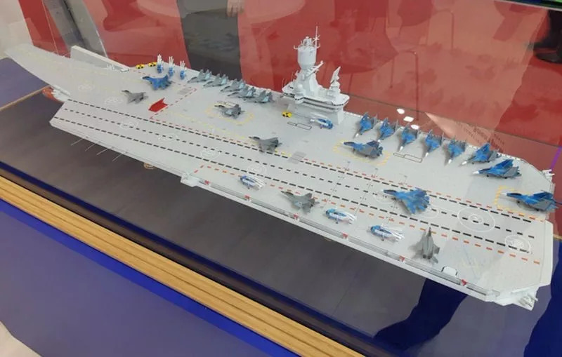 俄罗斯首次展示轻型航母模型 性能不如法国戴高乐