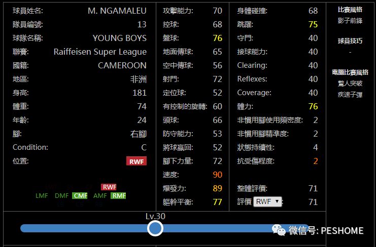 【预览】实况足球手游版新赛季铜球妖人名单!