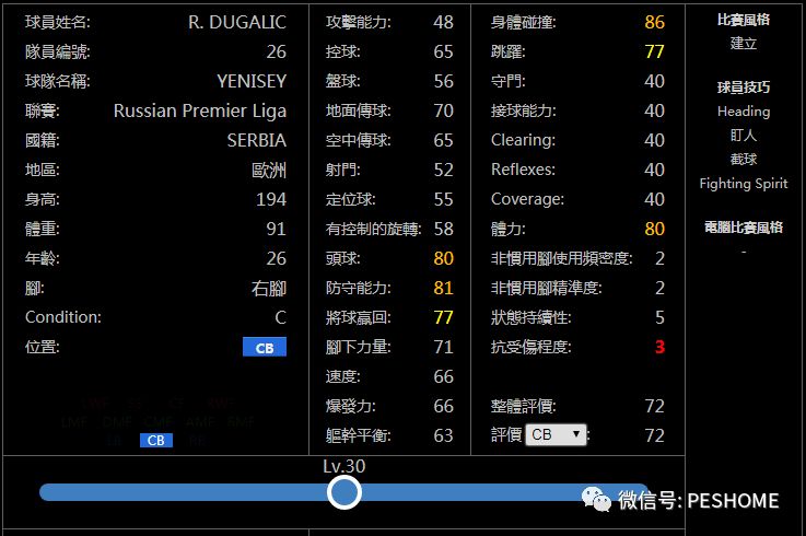 【预览】实况足球手游版新赛季铜球妖人名单!