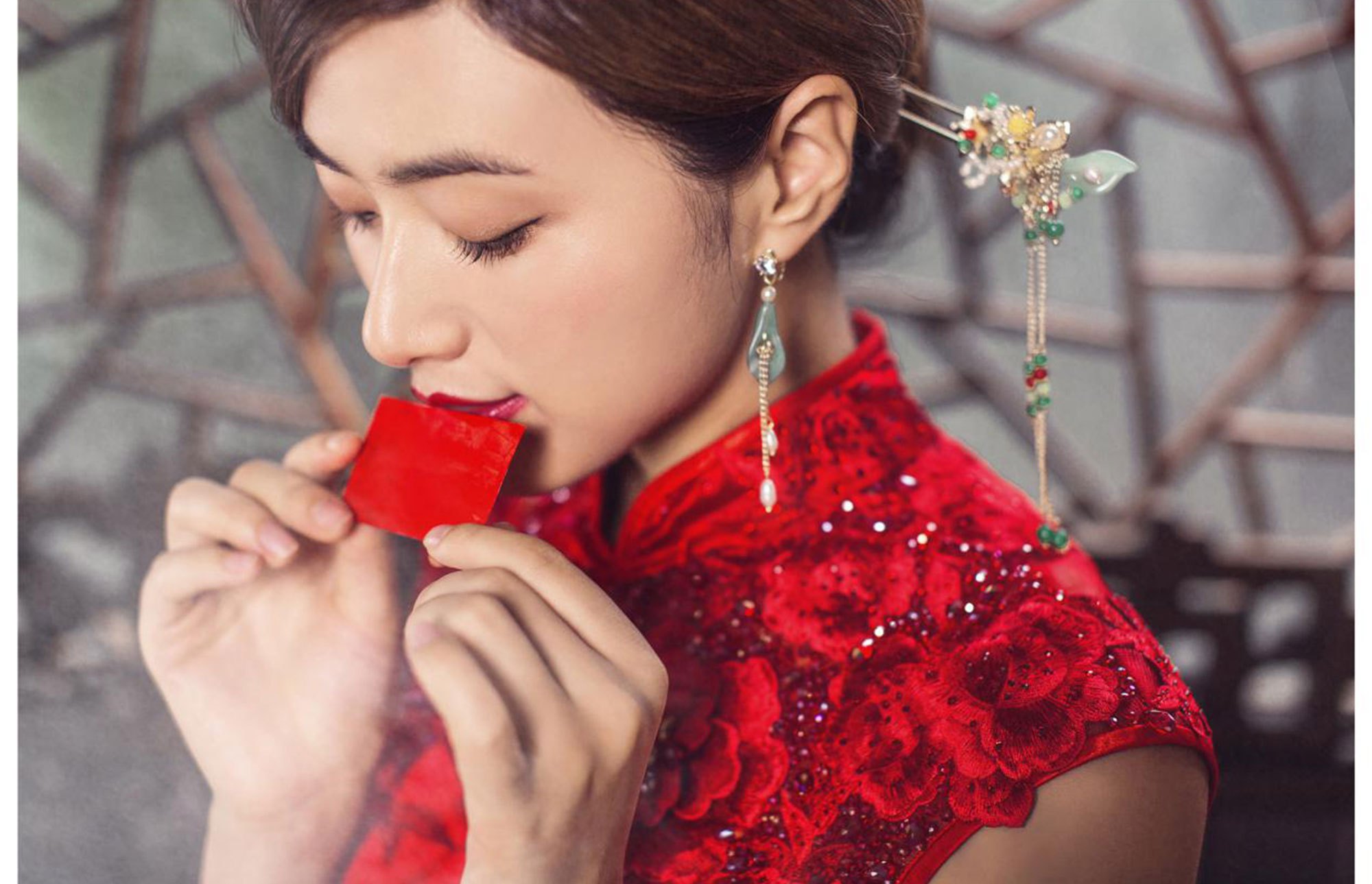 中式婚纱照:这样美才完美