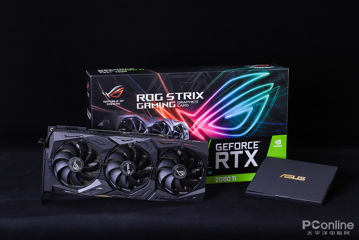 而我们这次要评测的华硕rog strix rtx2080ti o11g gaming,采用的就