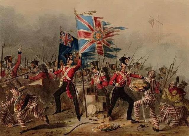 ▲英国有关鸦片战争的宣传画&nbsp;