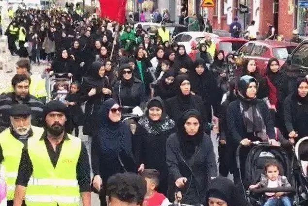 ▲穆斯林上街反对瑞典种族歧视&nbsp;