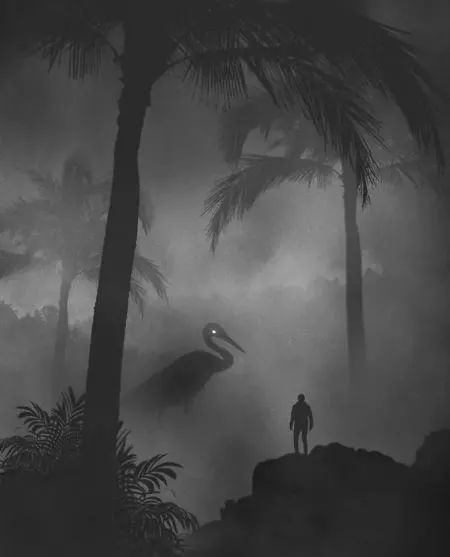 黑暗图-被忧郁怪物缠扰的黑暗插画 绘出每个人内心最