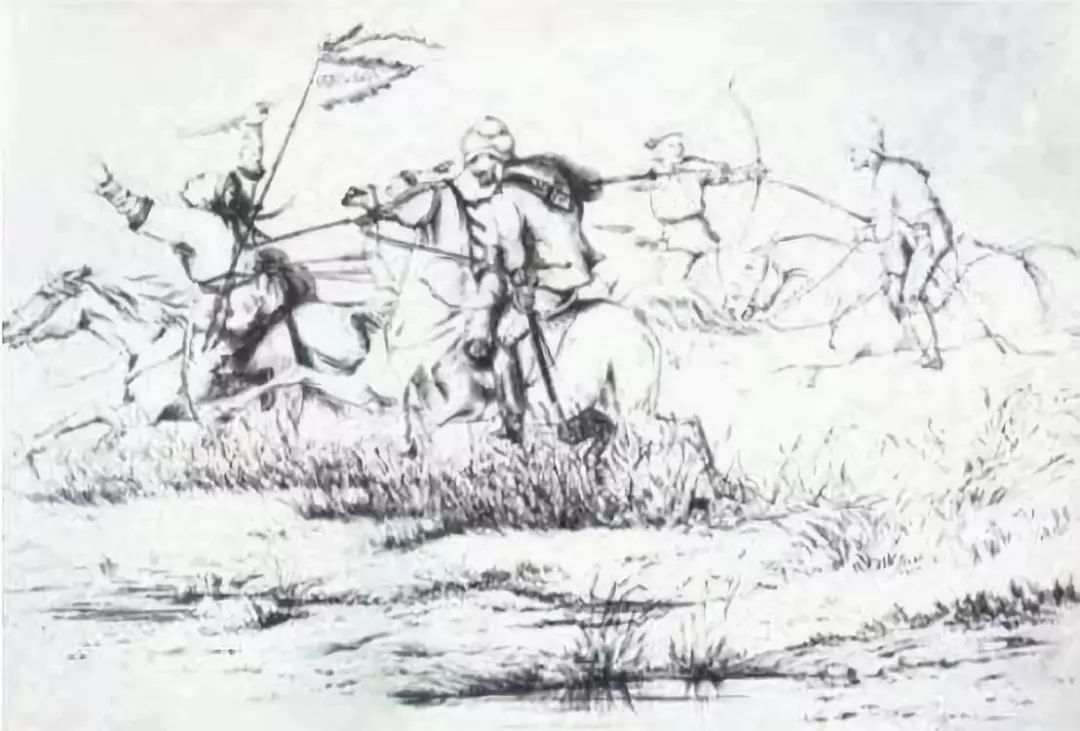 ▲锡克骑兵击溃蒙古马队。&nbsp;