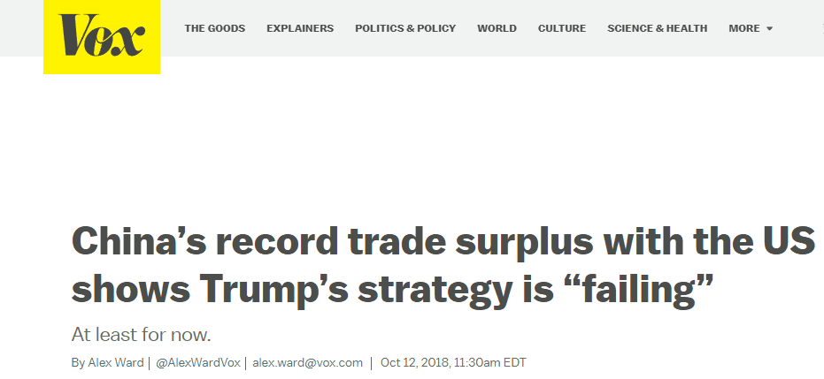 美媒：对华贸易逆差创新高 特朗普贸易战略“正在失败”