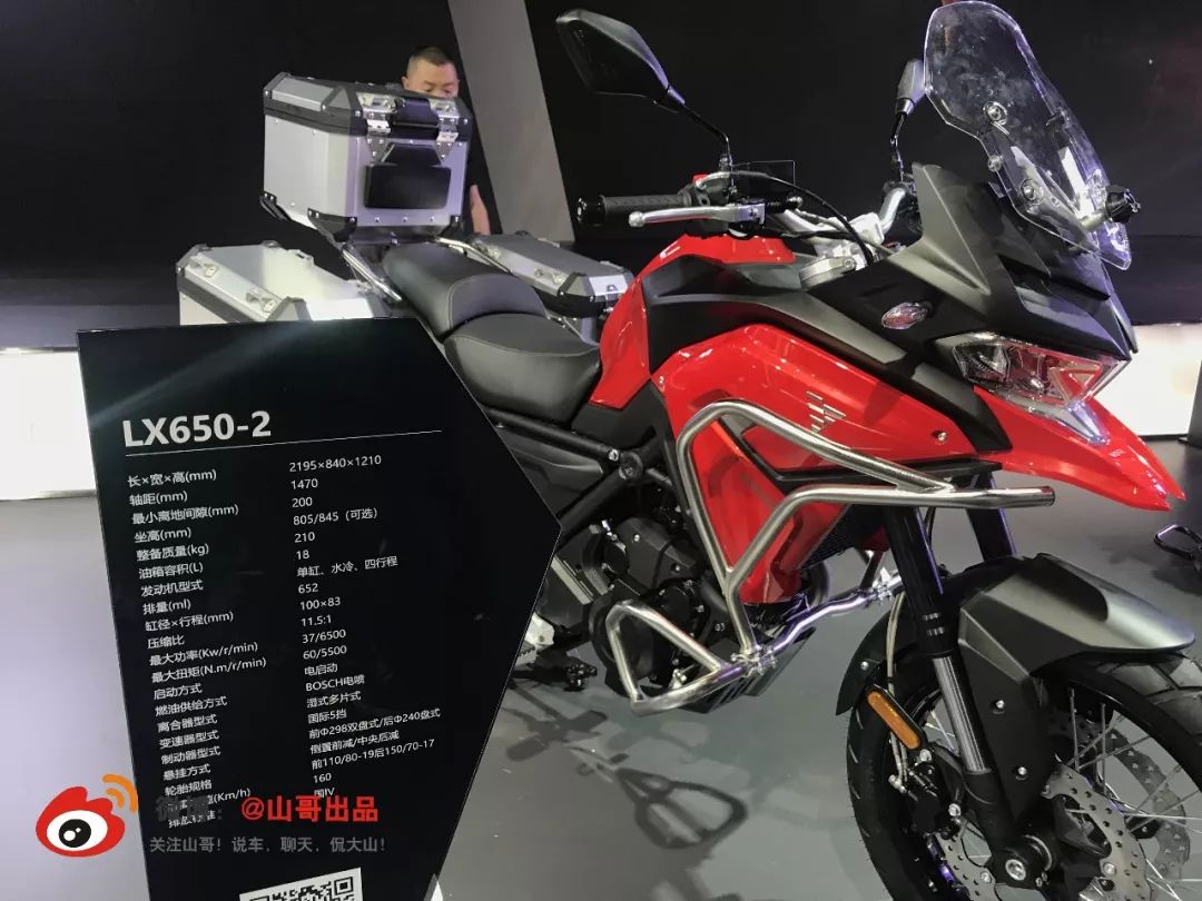 2018摩博会隆鑫650大单缸拉力摩托车2019年上市