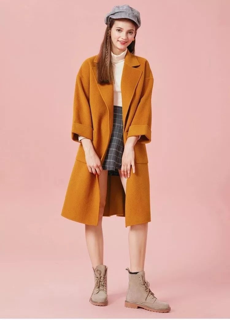 秋冬大衣搭配裙子,美得无可救药!