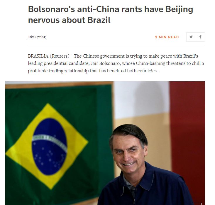 巴西也选出个“特朗普” 中国又要难受了？
