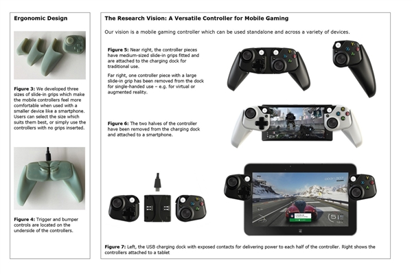 微软展示专为手机/平板打造的外接游戏手柄
