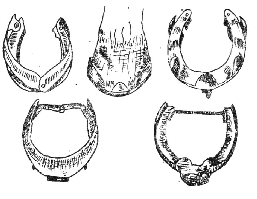 ▲绊钩 即各种无钉蹄铁&nbsp;