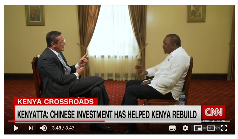 记者追问中国债务陷阱 肯尼亚总统：我们也从美国借钱
