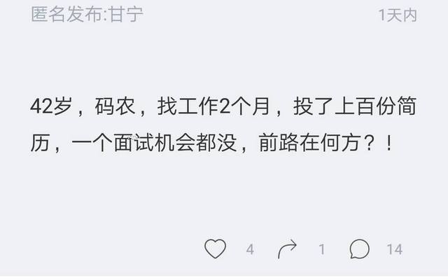 程序员只能吃青春饭?42岁大龄码农投上百份简