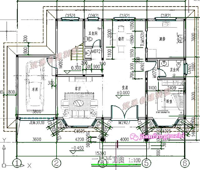 广东农村三层自建房住宅实体图设计图15x9米