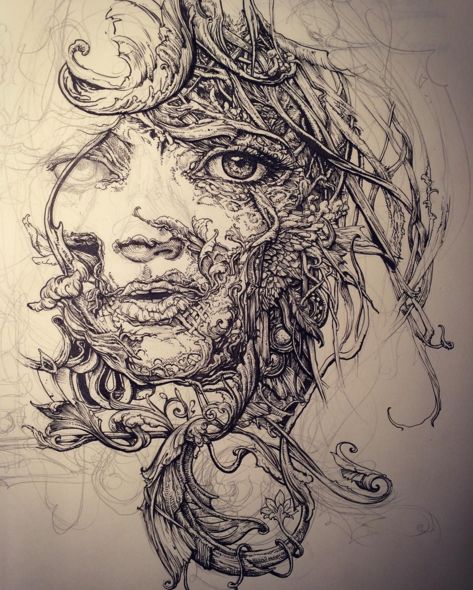 手绘-手绘超现实主义插画作品