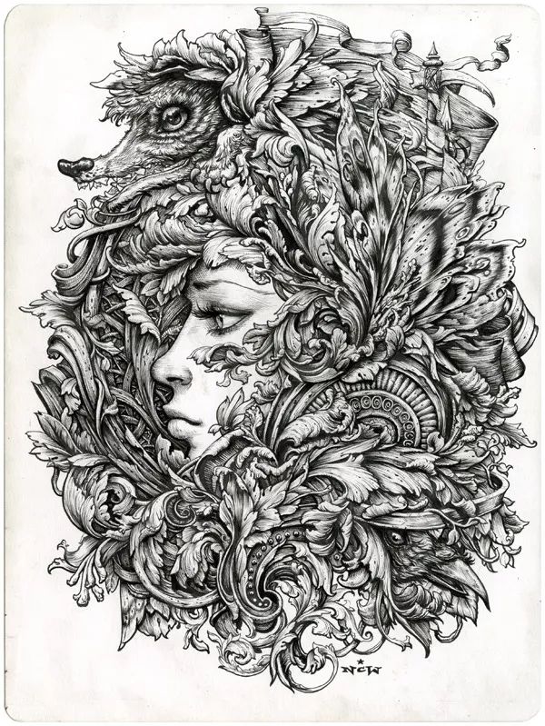 手绘-手绘超现实主义插画作品