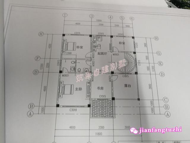 6米12米房屋设计图,6x12米农村建房平面图 12x12米旋转楼梯三层农村自建房住宅实拍(全套高清图纸)