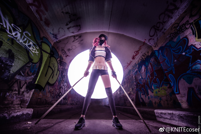 K\/DA阿卡丽COS:和视频里截出来的一样