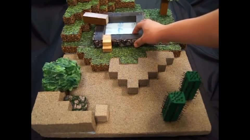 现实版《我的世界》手工帝做了全套方块